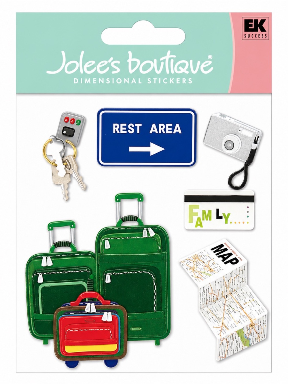 JOLEE’S BOUTIQUE DIMENSIONAL STICKERS FAMILY TRIP - BRAND NEW